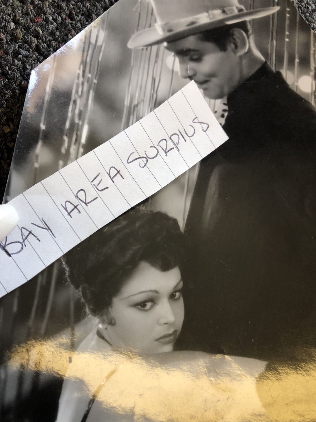 RARE Original Photo Of Clark Gable & Kathryn  9”x6” Candid Shot Cut Photo1