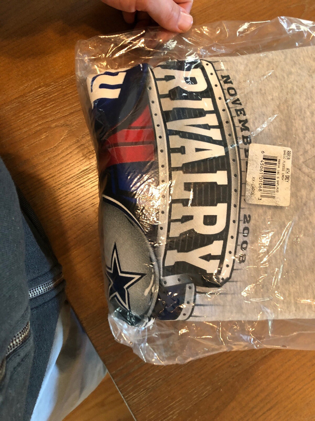 East Division Rivalry Crew Sweatsh 2008 NEW YORK GIANTS vs DALLAS COWBOYS 2XL3