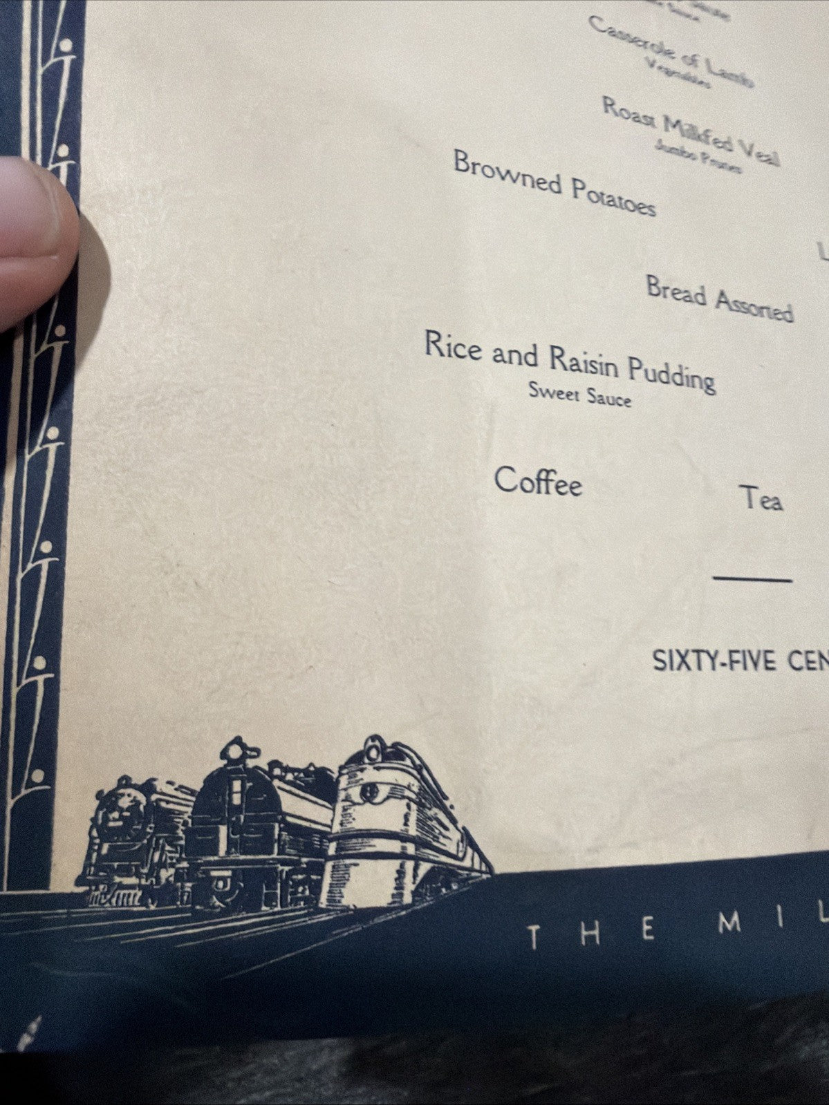 Pontiac Special Pennsylvania Milwaukee Road Railroad  Menu Lot Of 35