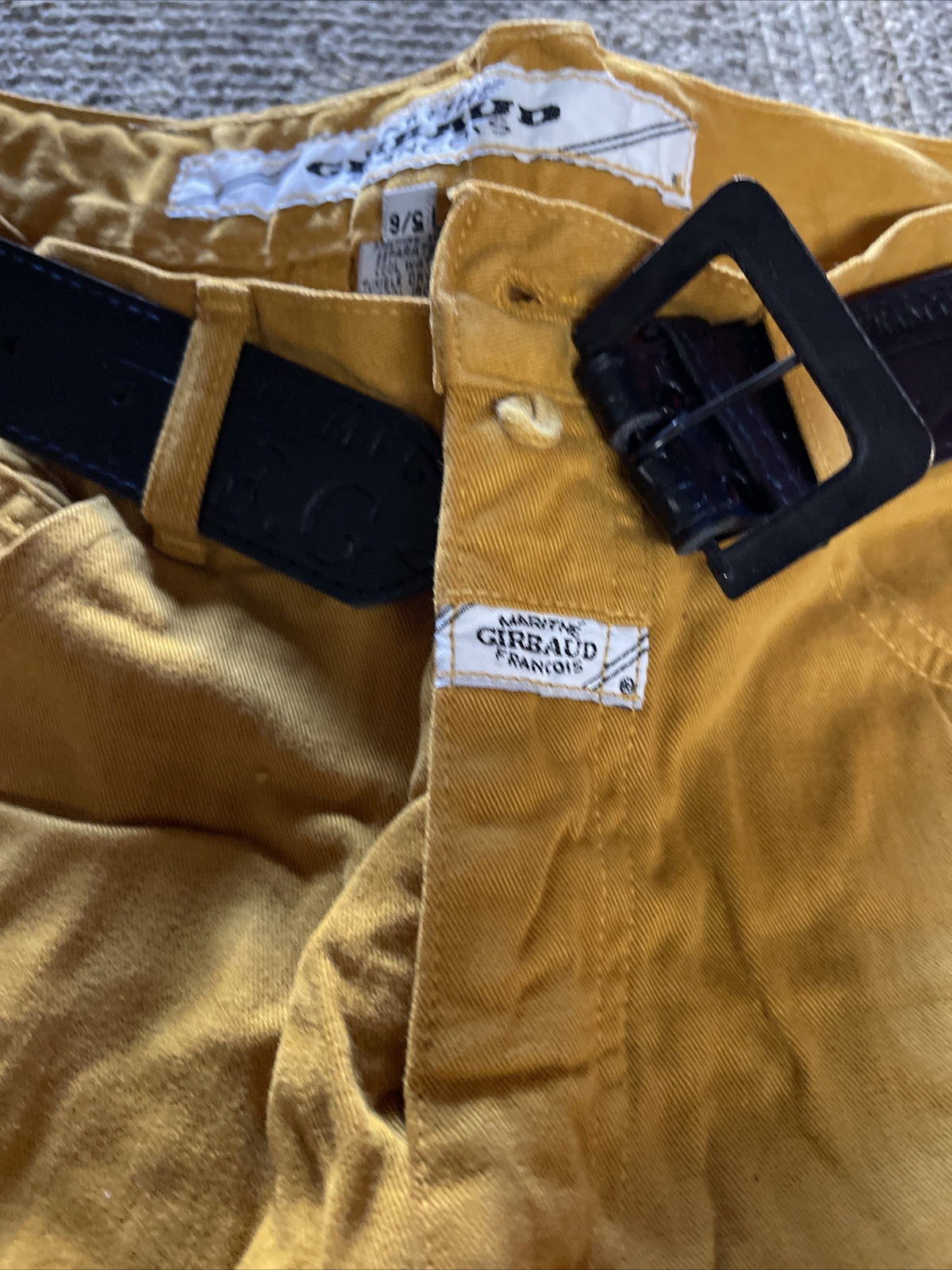 NOS 1990 MARITHE FRANCOIS GIRBAUD Womens Jeans Size 5/6 w belt USA1