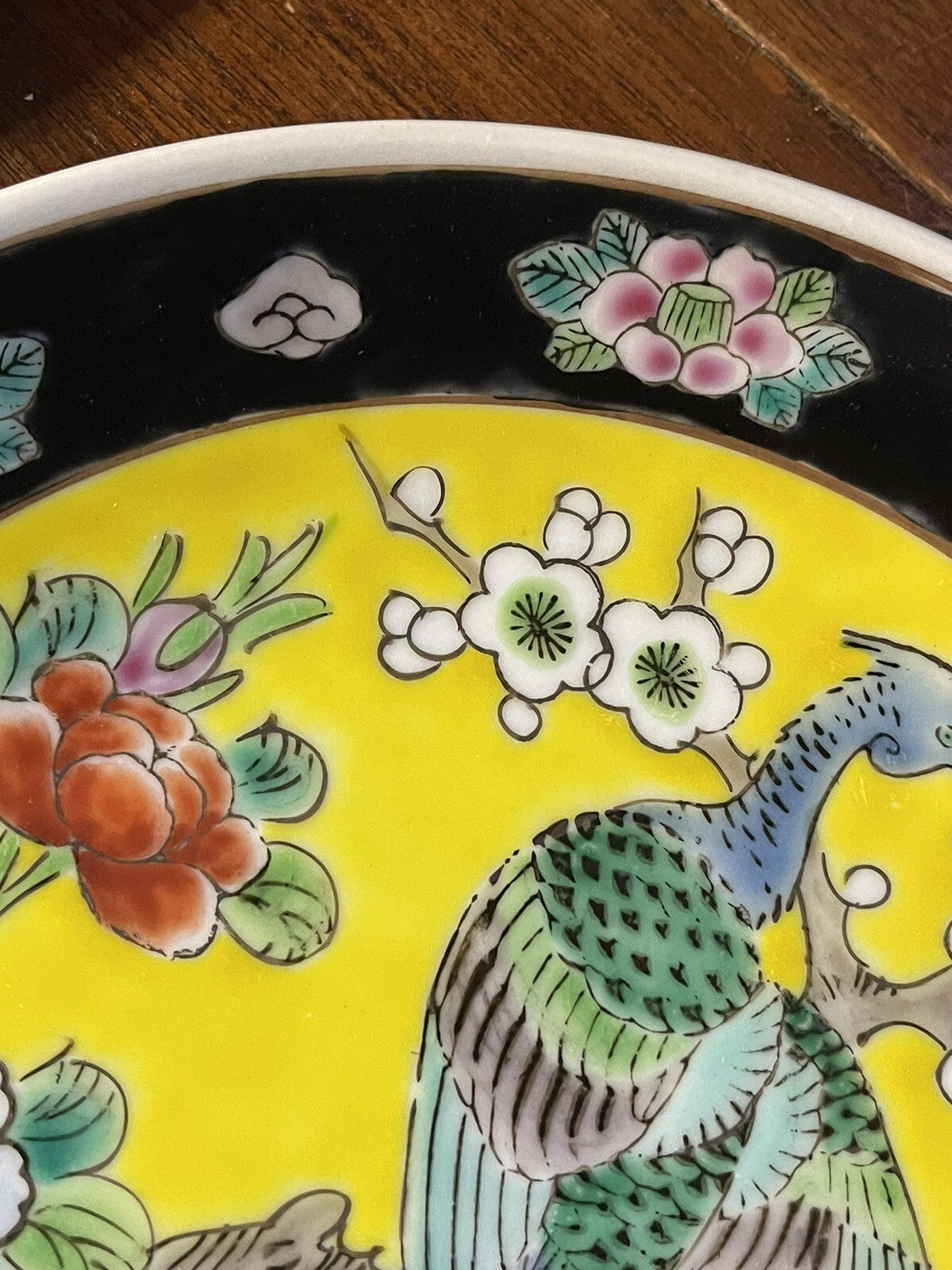 Antique Japanese Signed Pottery Enamel Plate4