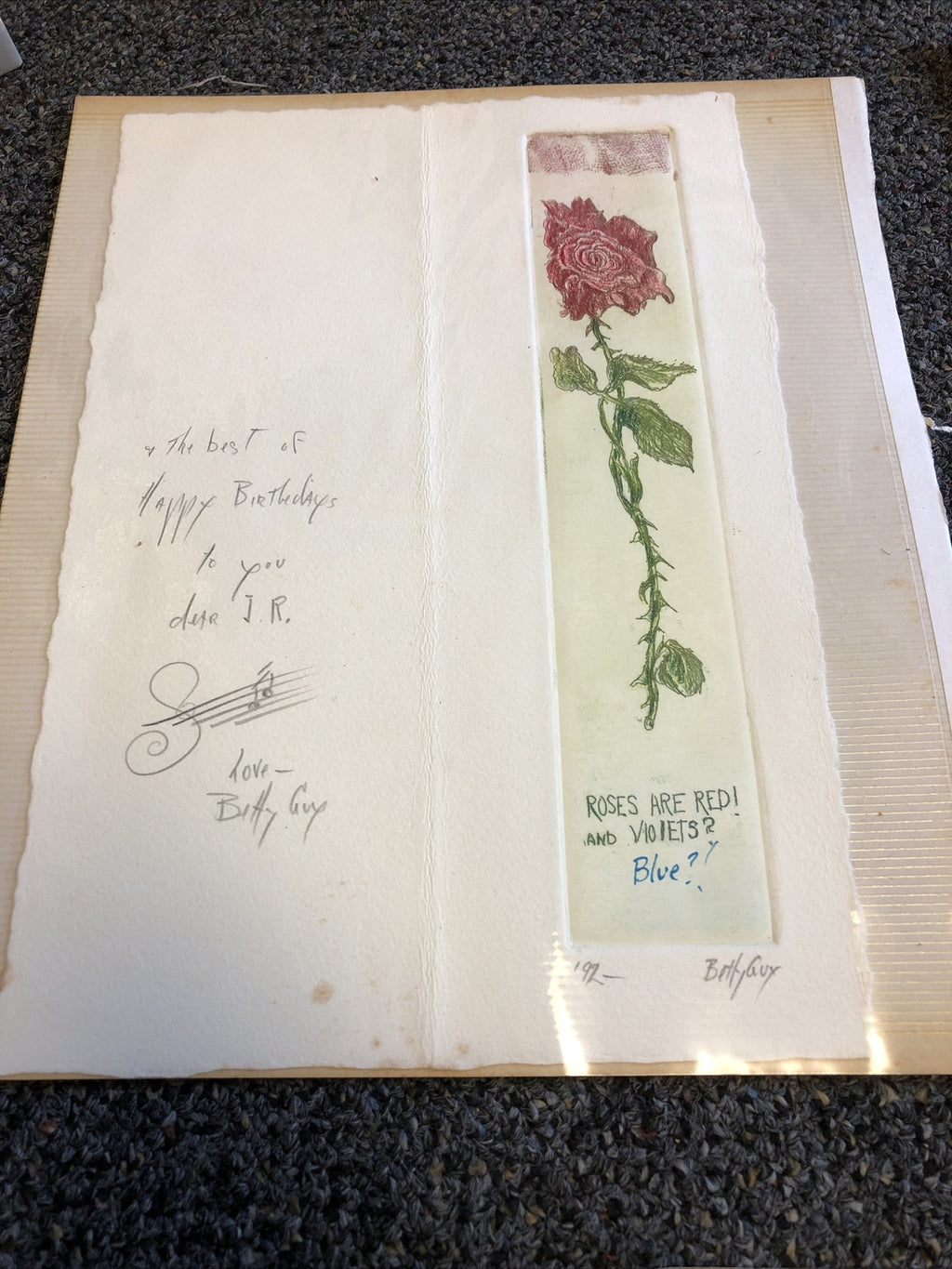 Lot Of 3 Original Betty Guy Personalized Art Pieces SIGNED2