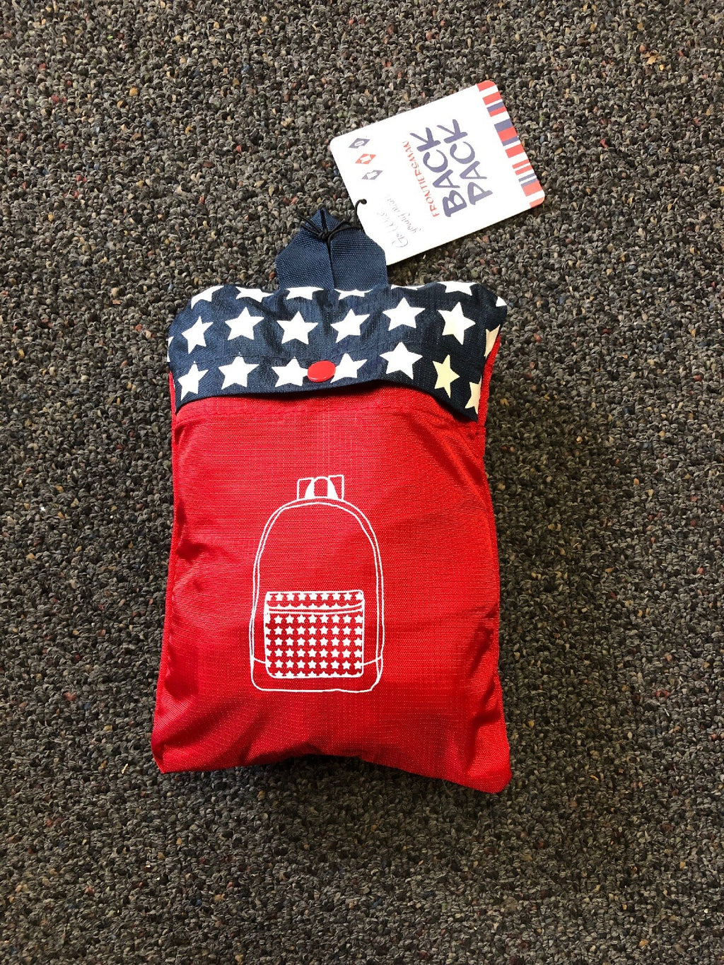 Wemco Frontiersman Lightweight Waterproof Foldable Backpack Red US Flag Theme0