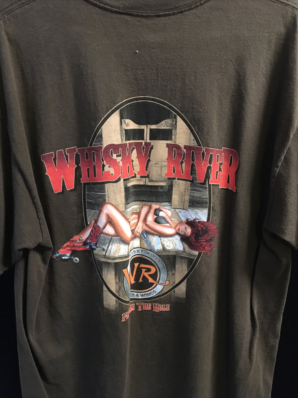 Brown Whiskey River Beer And Wings T SHIRT Rock N Roll Outlaw Cowboy3