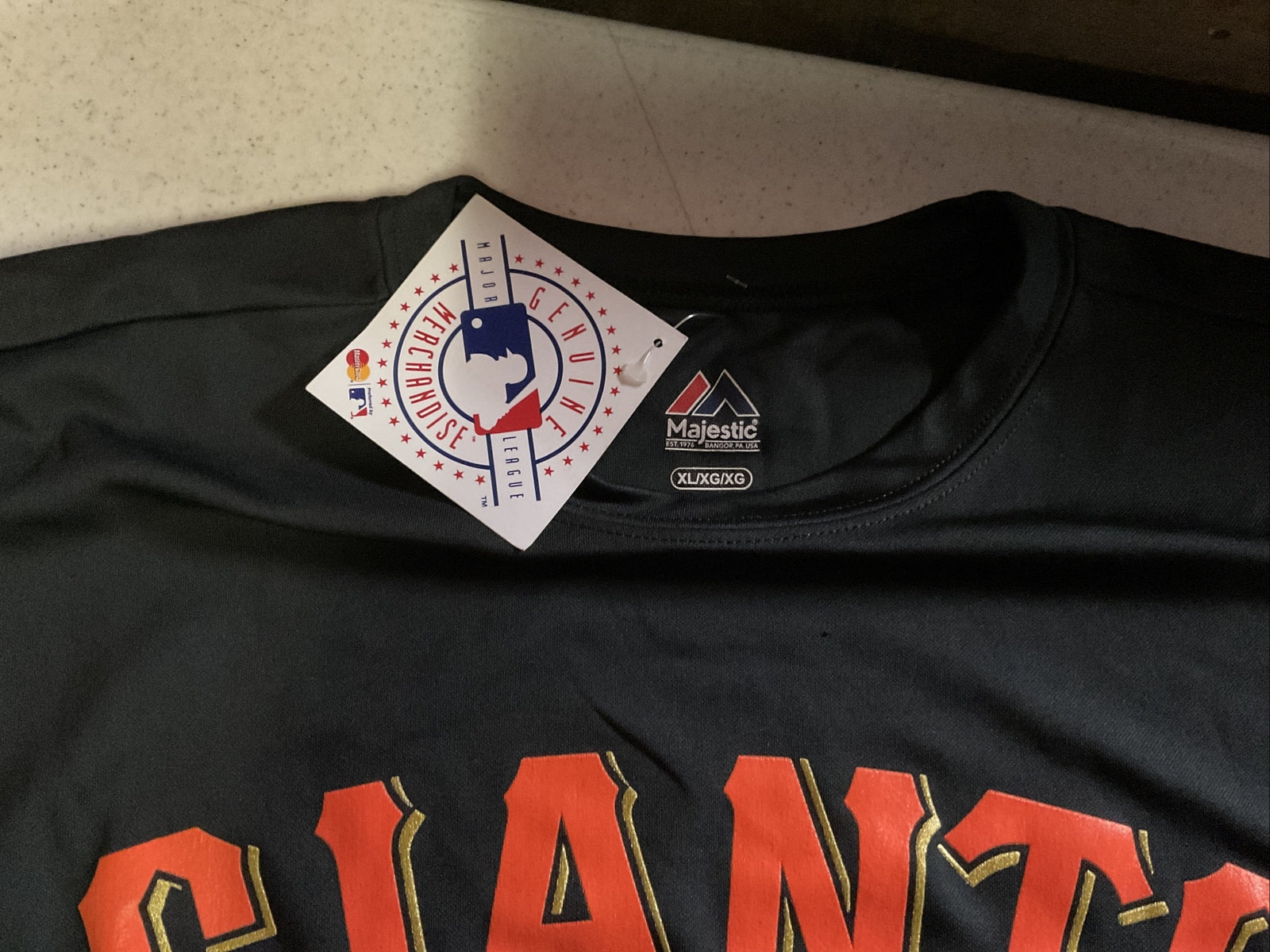 San Francisco Giants Majestic Youth T-Shirt MLB Cool Base 100% Polyester 2