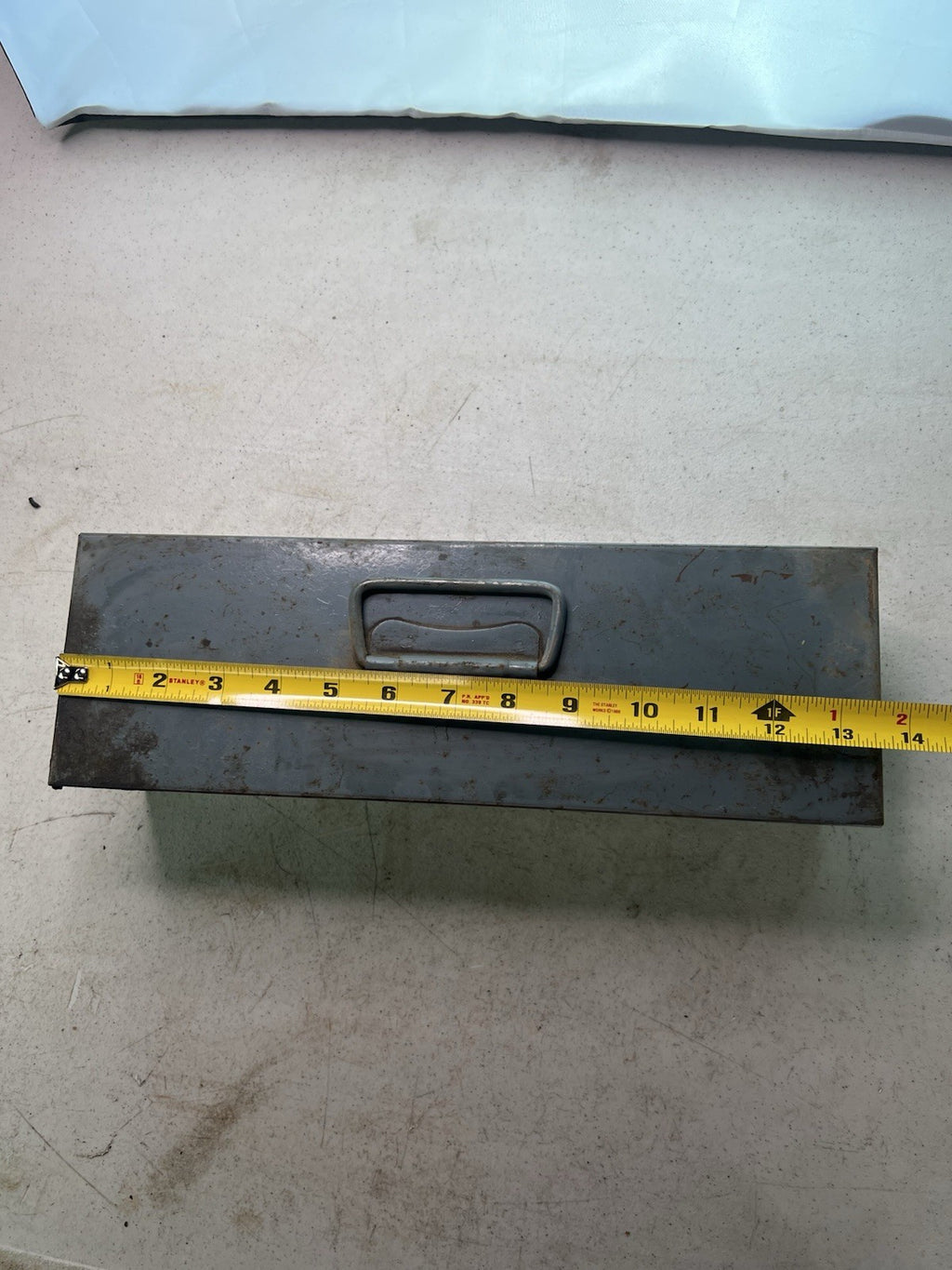Vintage Sunnen Metal Toolbox Storage Case 13.5 “ Industrial Steel Organizer USA3
