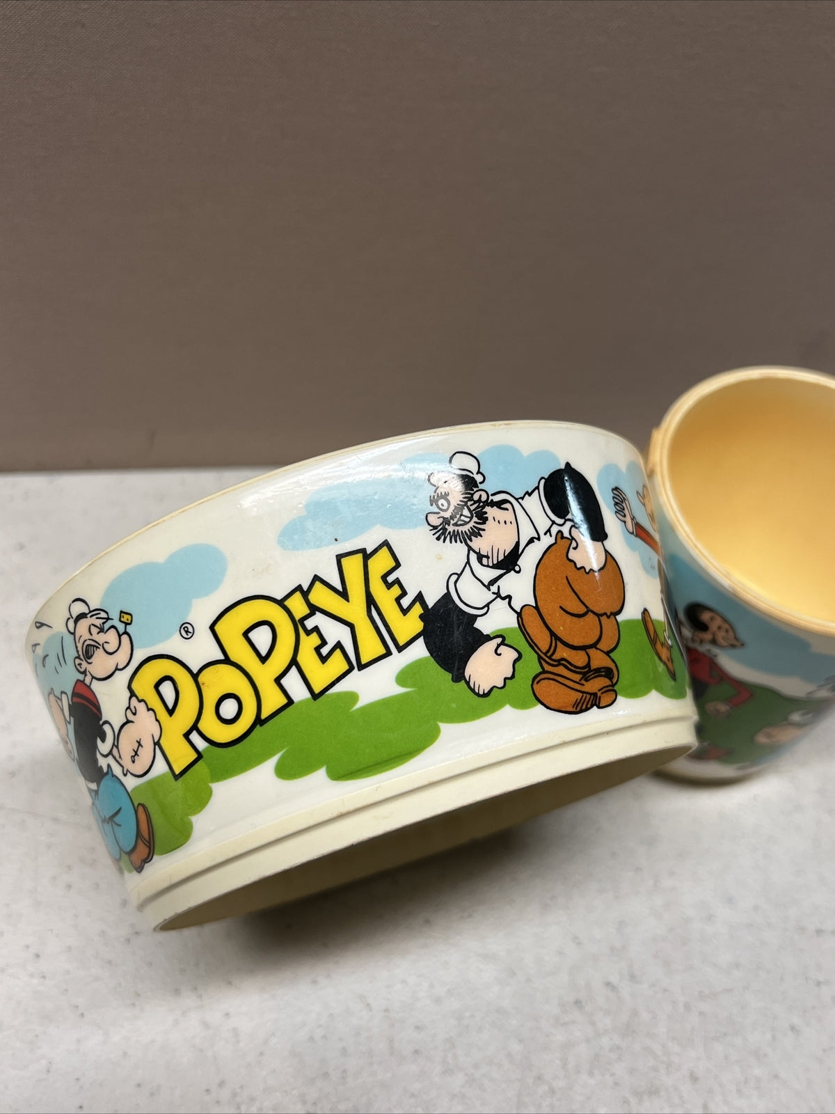 Vintage POPEYE the Sailor Plastic Cup OLIVE OYL S'WEA PEA WIMPY 19792