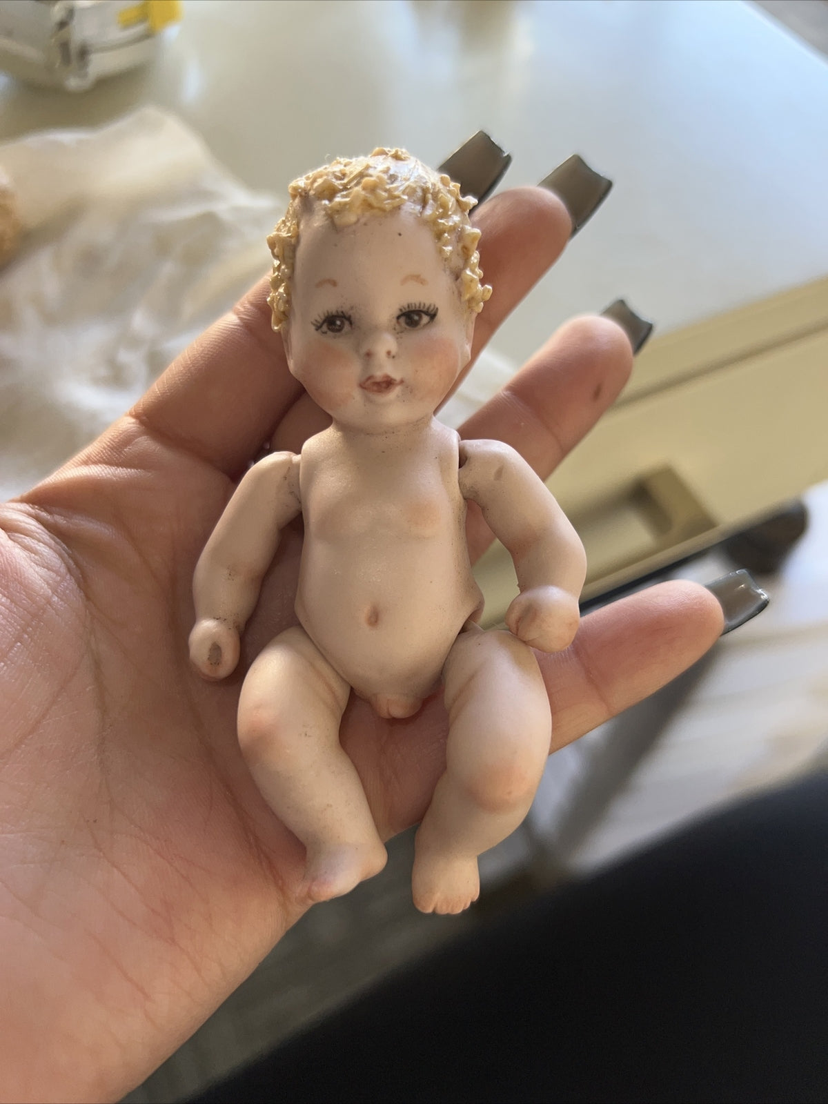 Vintage Pair of Anatomical Bisque Babies Brother and Sister Twins - Marie Berger7