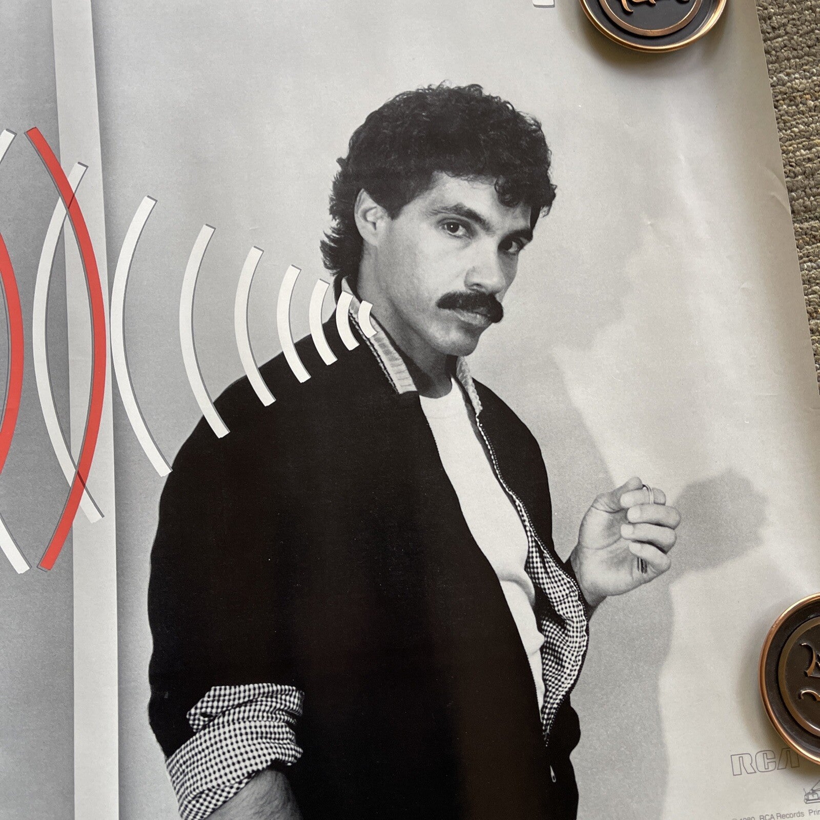 #155 1980 Daryl Hall And John Oates Record Store Promo Poster Voices 19 X 27”5