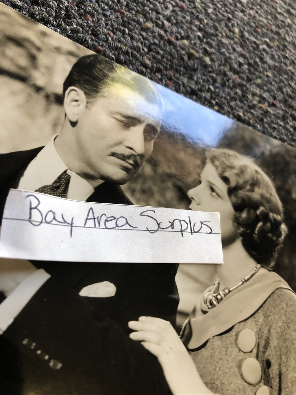 Rare Original Unpublished Photo Of RONALD COLMAN & ELISSA LANDI 5.5”x4”5