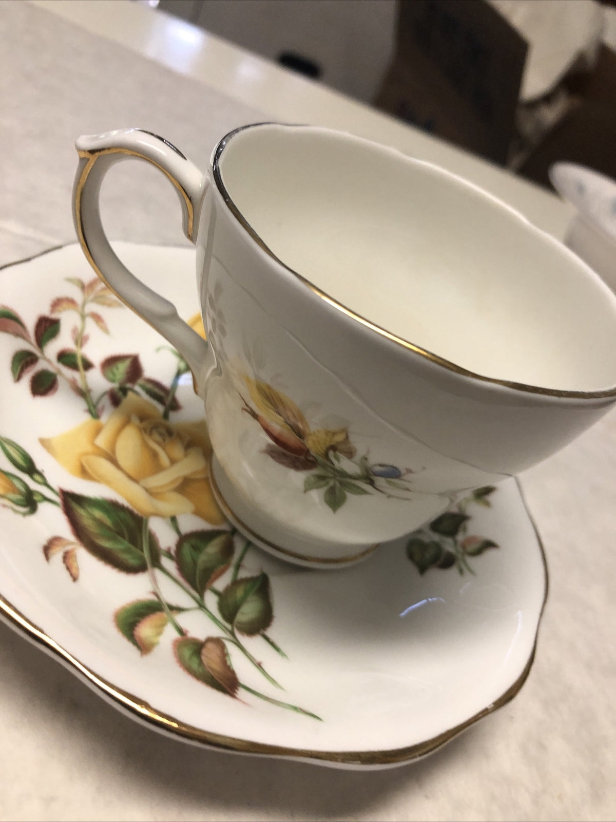 Vintage Duchess Autumn Tea Cup & Royal Standard Sunset Saucer Made In England2