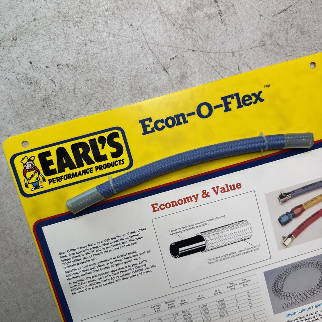 Vintage Earl’s Racing Display 15x15 – 1980s Econ-O-Flex Hose Promo Sign3