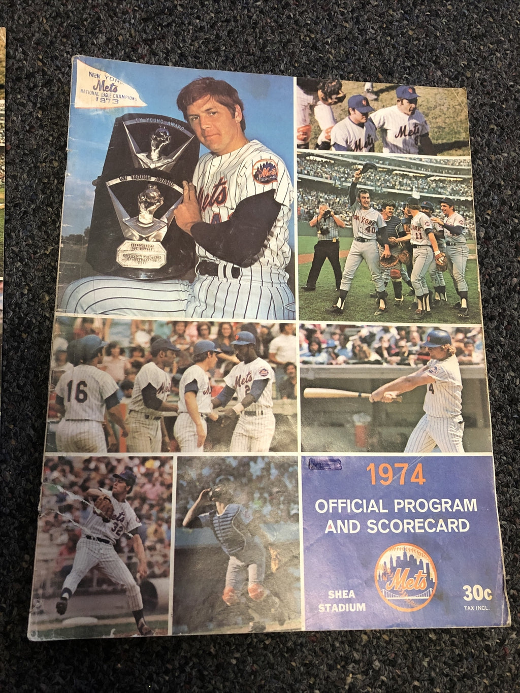 Lot Of 3 New York Mets 1974 Official Program And Scorecard3