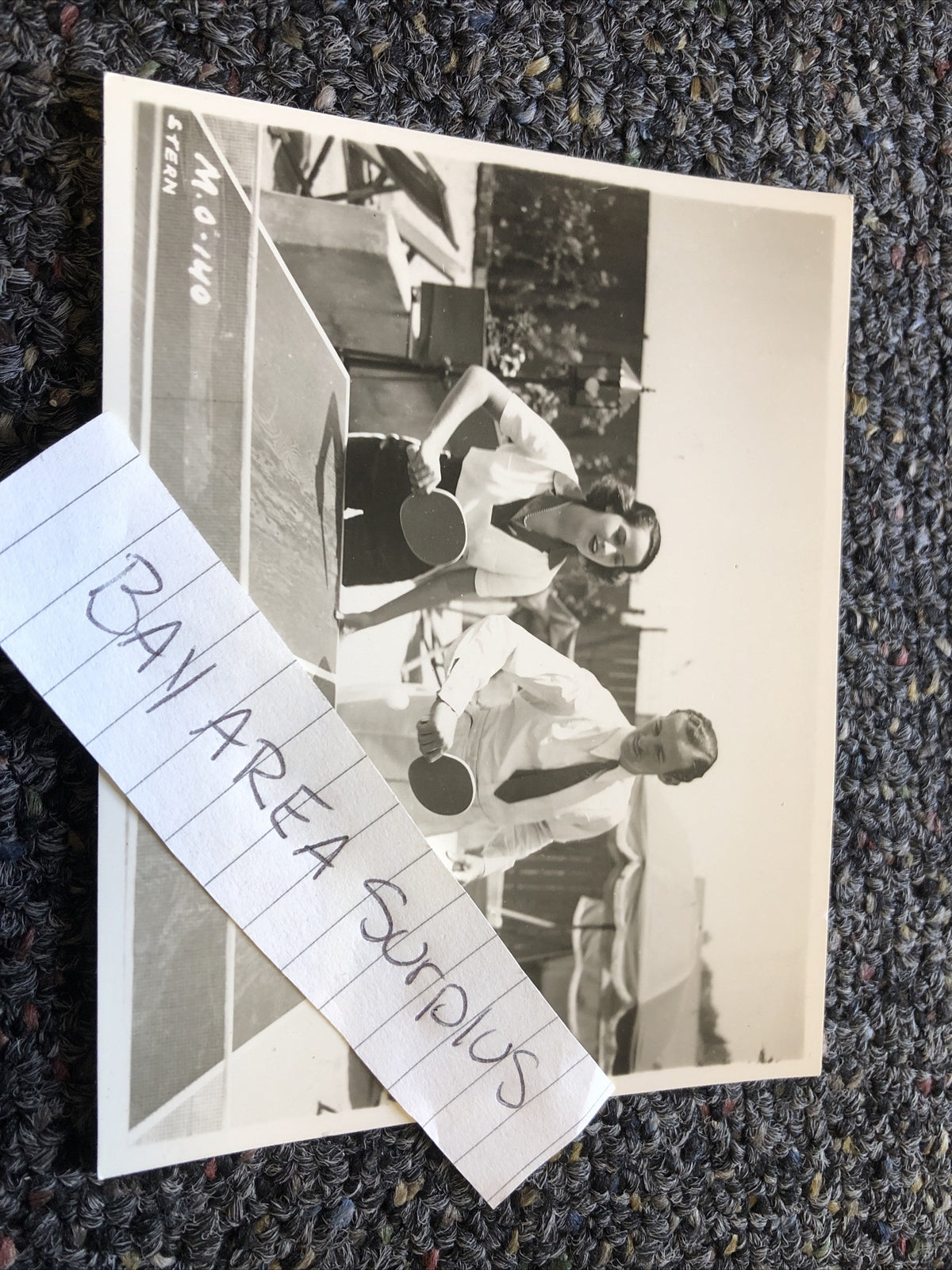 RARE Original Photo Of DAVID NIVEN & MERLE OBERON Playing Tennis Candid Shot 4x30