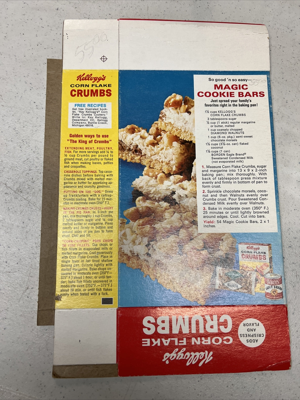 Kellogg’s Corn Flake Crumbs Vintage 1968 Food Box Memoribilia Collectible1