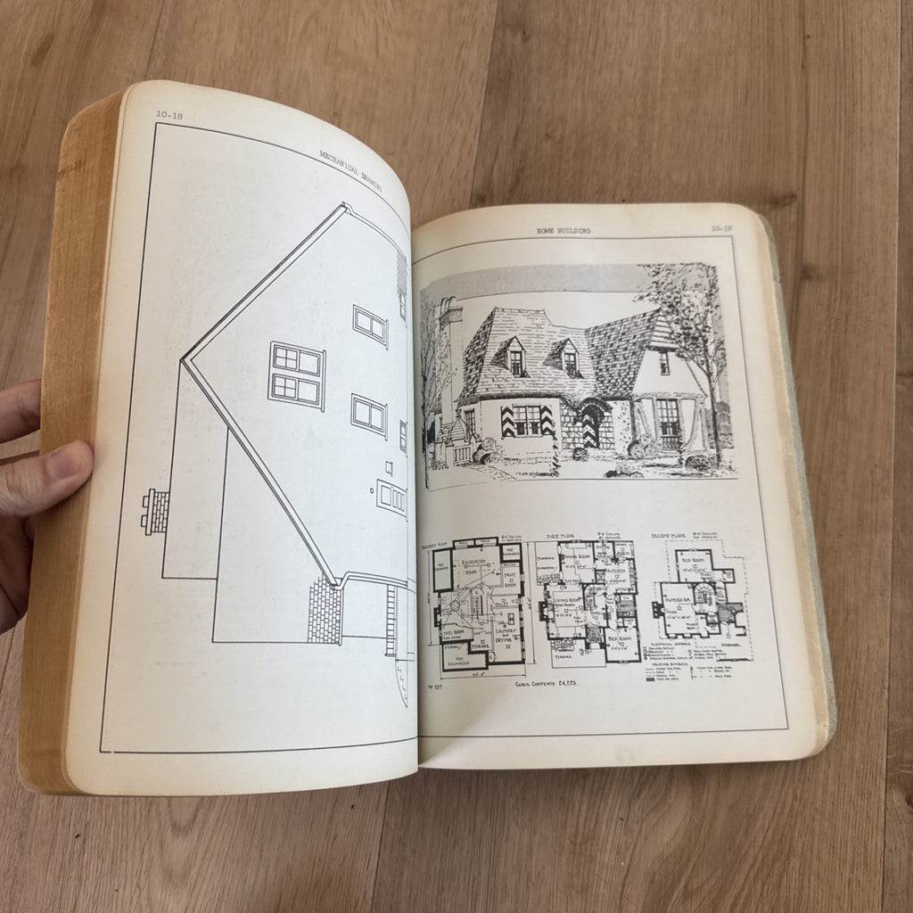 Vtg 1941 Henry Ford Trade School Mechanical Drawing Textbook Blueprint Manual3