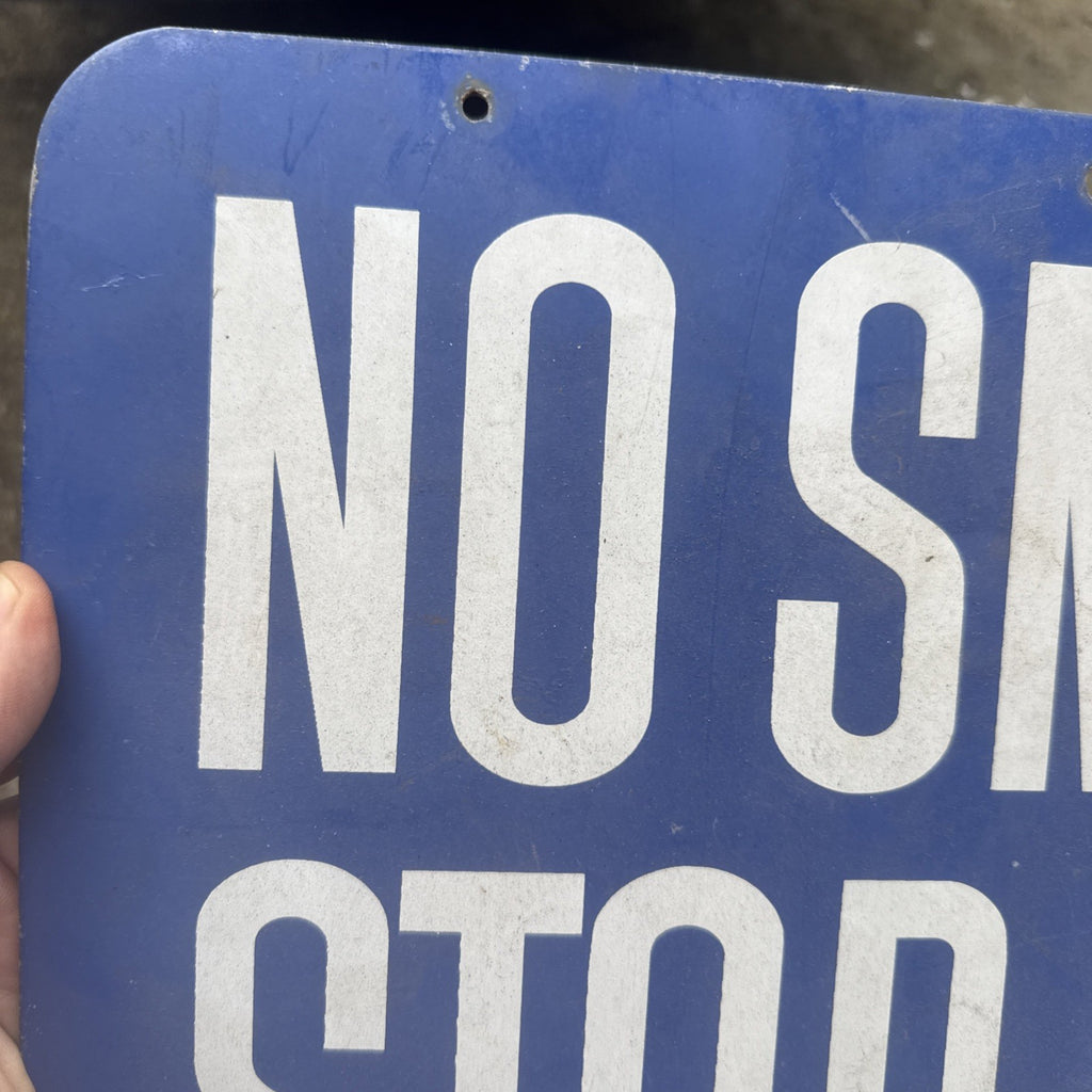 STOP YOUR MOTOR NO SMOKING Metal Not Porcelain Sign Gas Pump Topper1