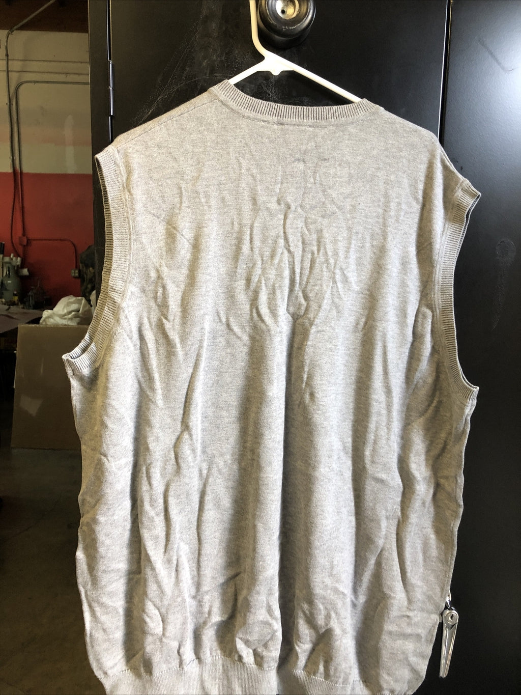 Lacoste Men’s Grey Sleeveless Sweater Pullover Vest Size 2XL NOS2
