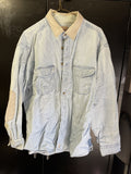 Woolrich Denim Elbow Patch Sz XL Long Sleeve Button Up Shirt Barn Chore Jacket0