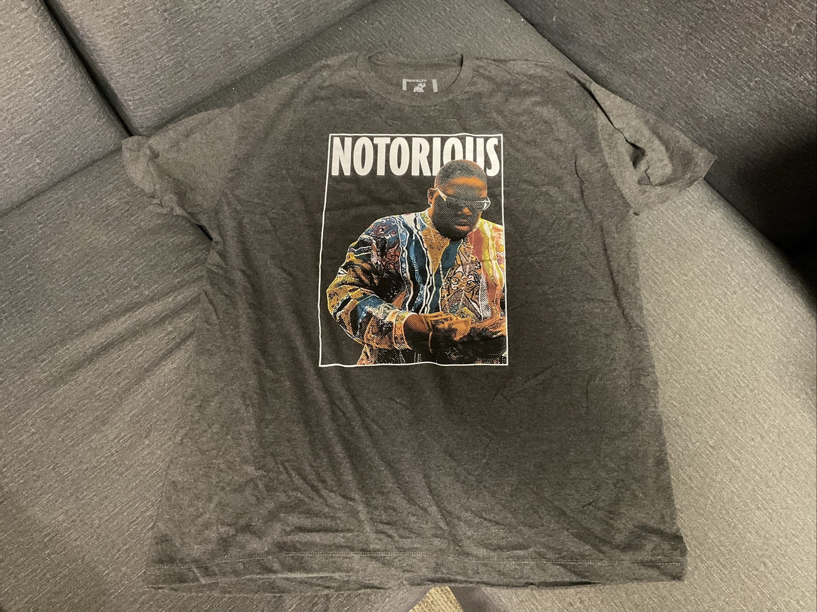 Brooklyn Mint x Notorious BIG T-Shirt Xl Gray 90s Music Rap Hip Hop Tee0