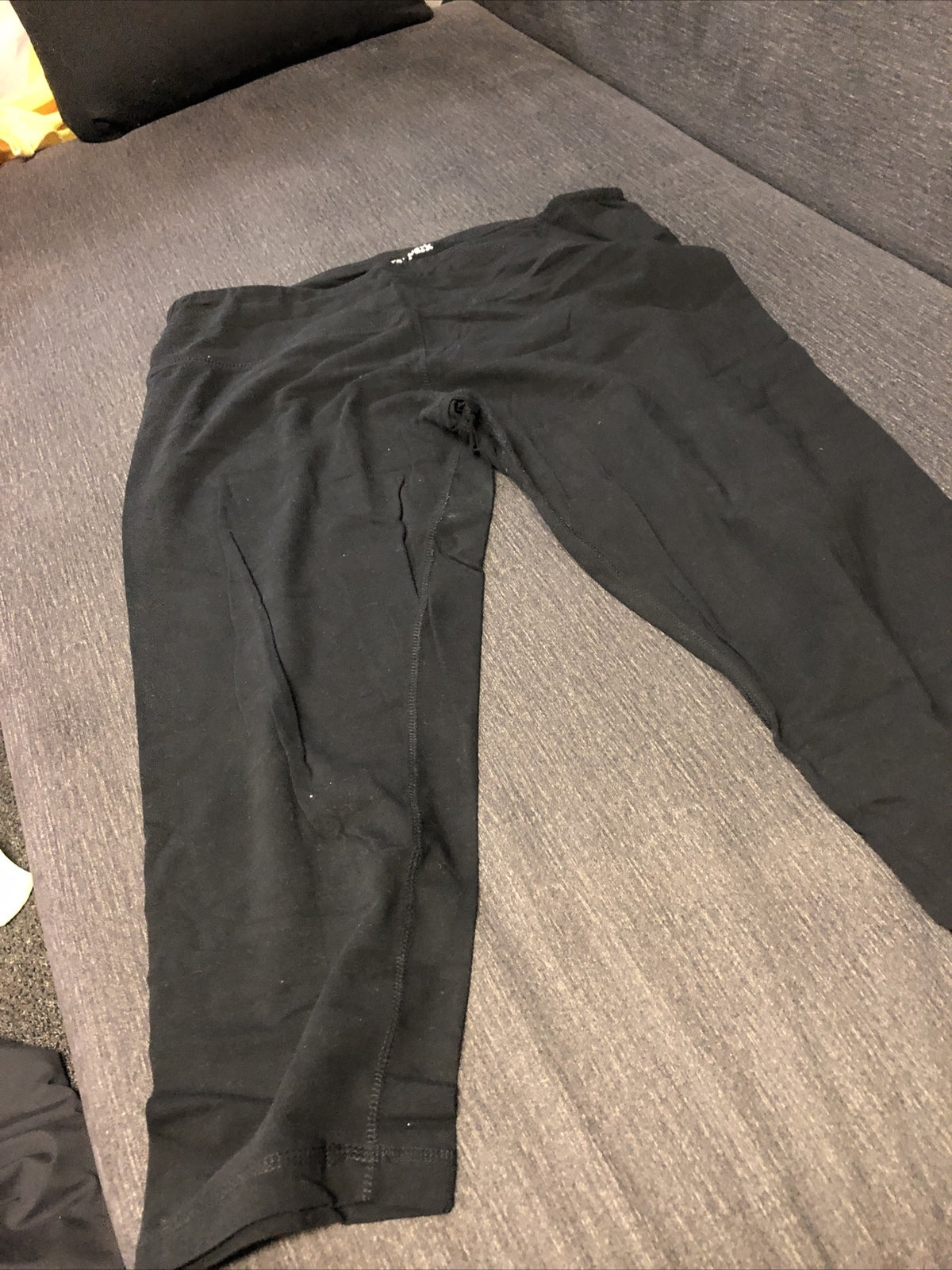 Womens CENTRAL PARK Yoga Running Workout Capri Large Black Athletic Pants0