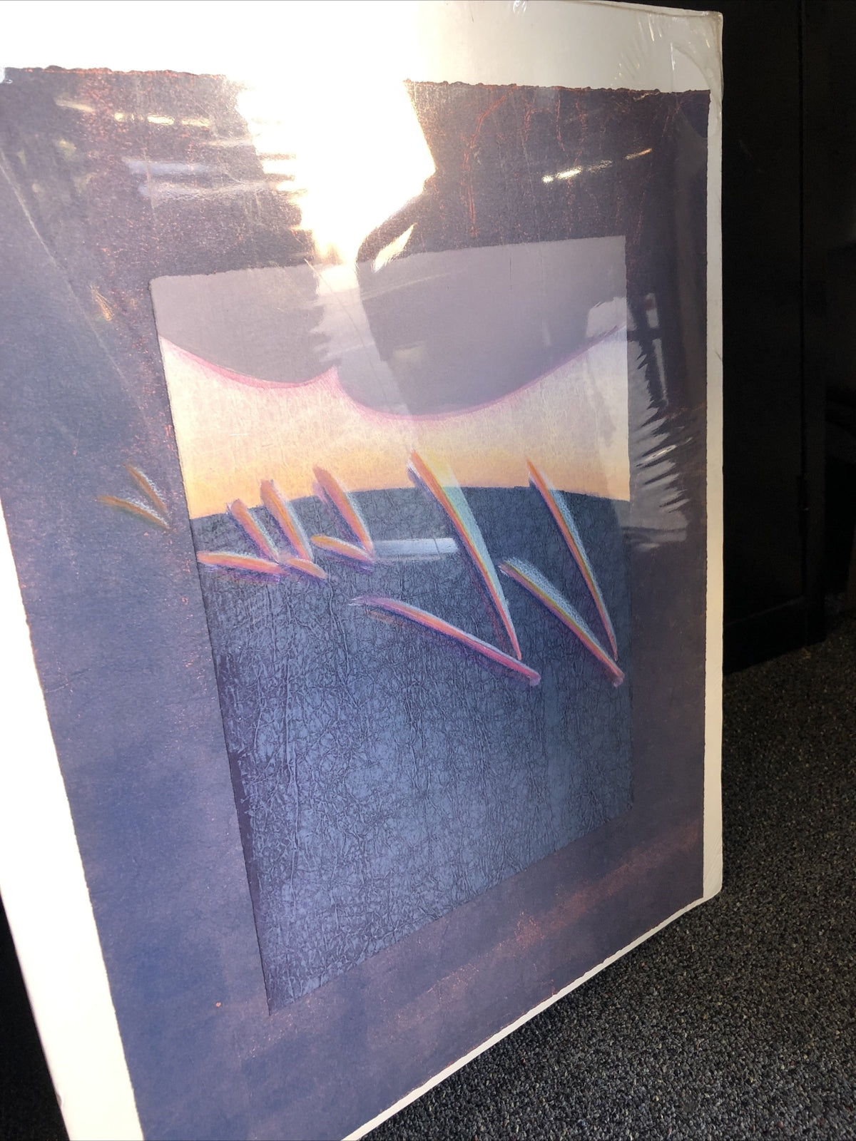 Vintage SF/NY Artist JAMES KELLEY Signed Abstract Lithograph Original Art 22x17”7