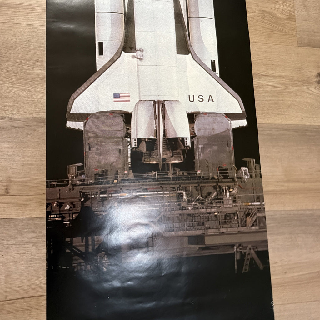 #77 1985 Large NASA Space Shuttle Door Size Poster  62” X 21”6