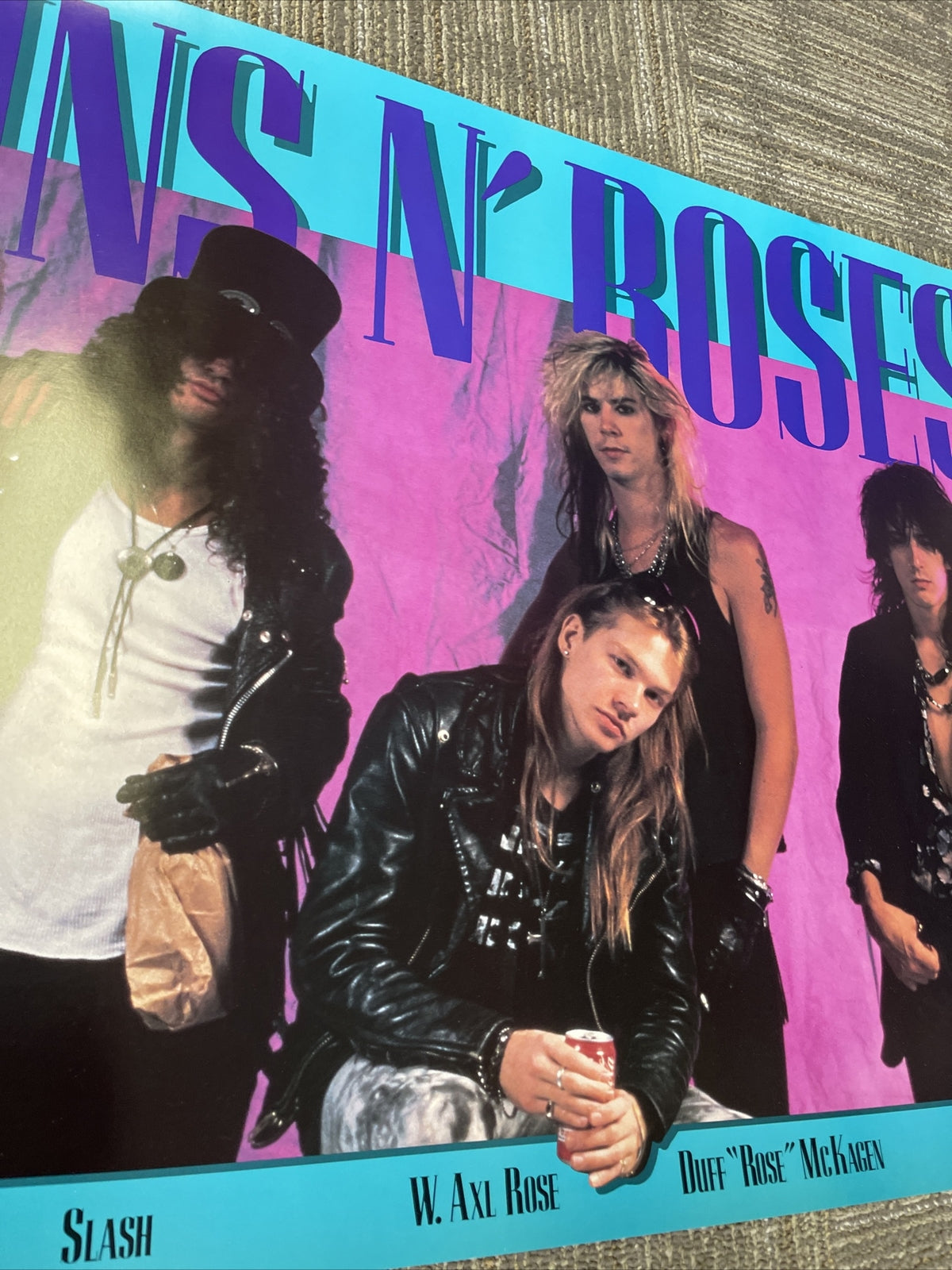 #147 1987 Guns n Roses Record Store Promo Poster 24” X 36”2