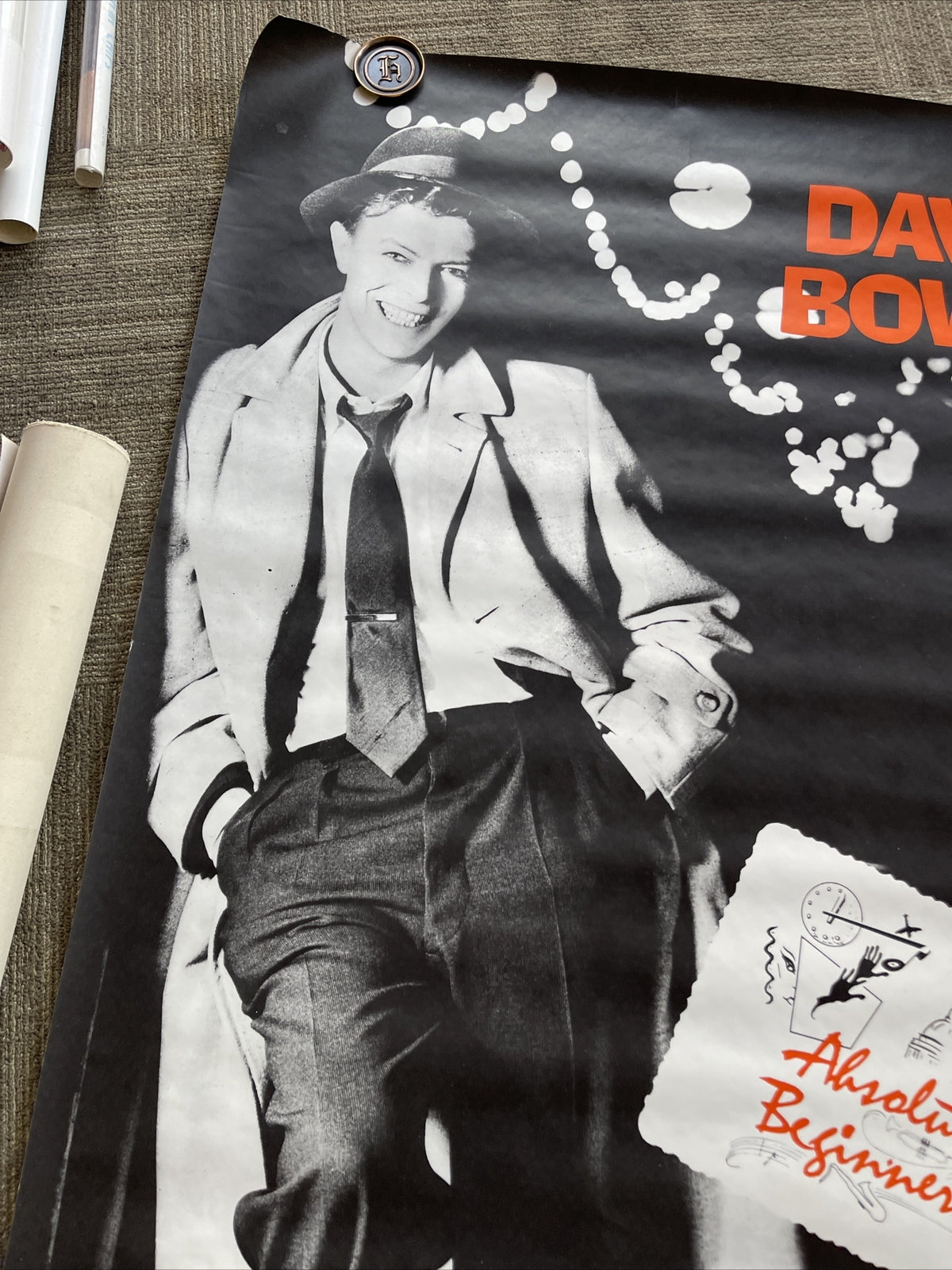 #166 1986 DAVID BOWIE Absolute Beginners Record  Subway Promo Poster 40” X 60”6