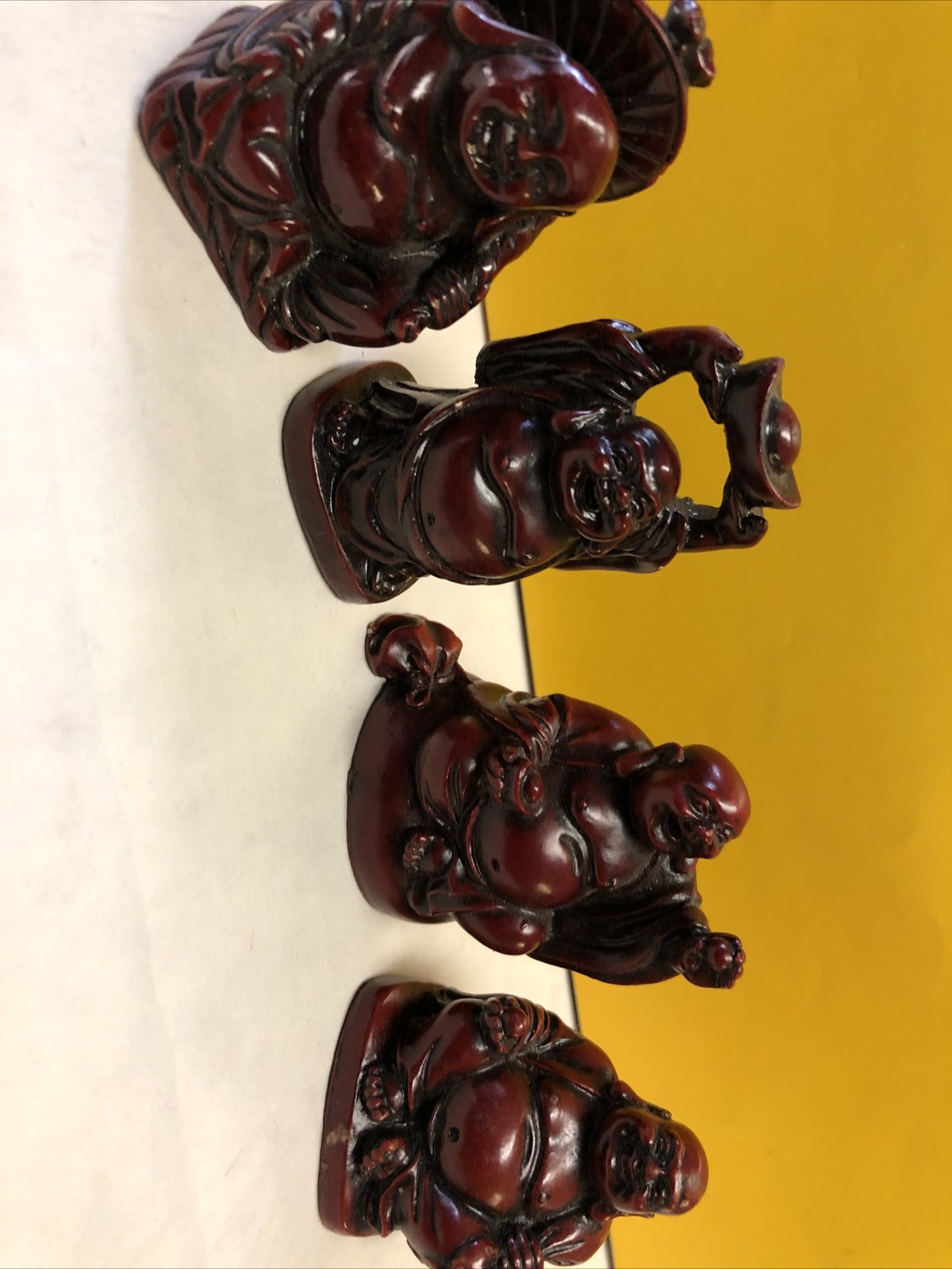 Vintage Red Resin Buddhas- Small Statues- Lot Of 44