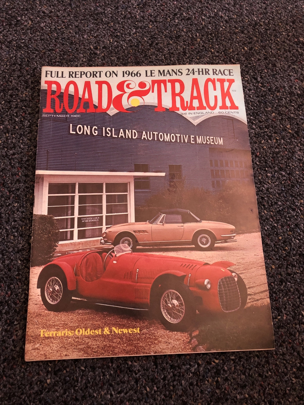 VINTAGE ROAD & TRACK 1966 SEPT - OLDEST & NEWEST FERRARIS0