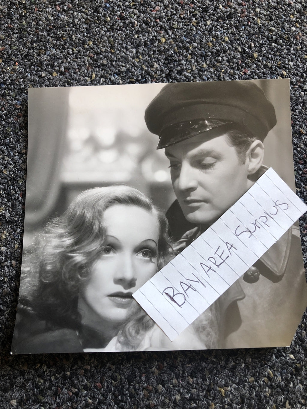 RARE Original Photo Of Marlene Dietrich Glamour Shot 5.5”x5.5”0