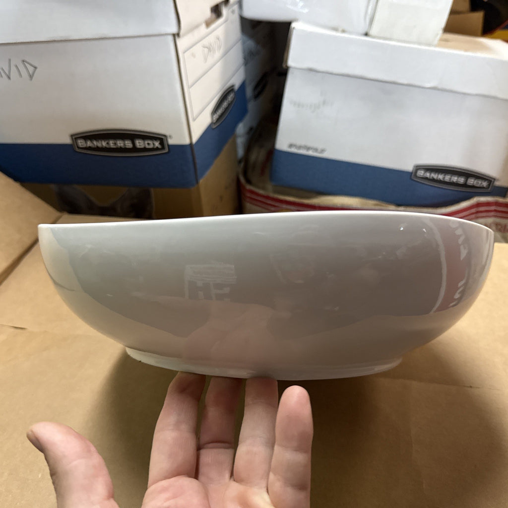 Large 13” West Elm  Organic Pasta Bread Fruit Bowl White5