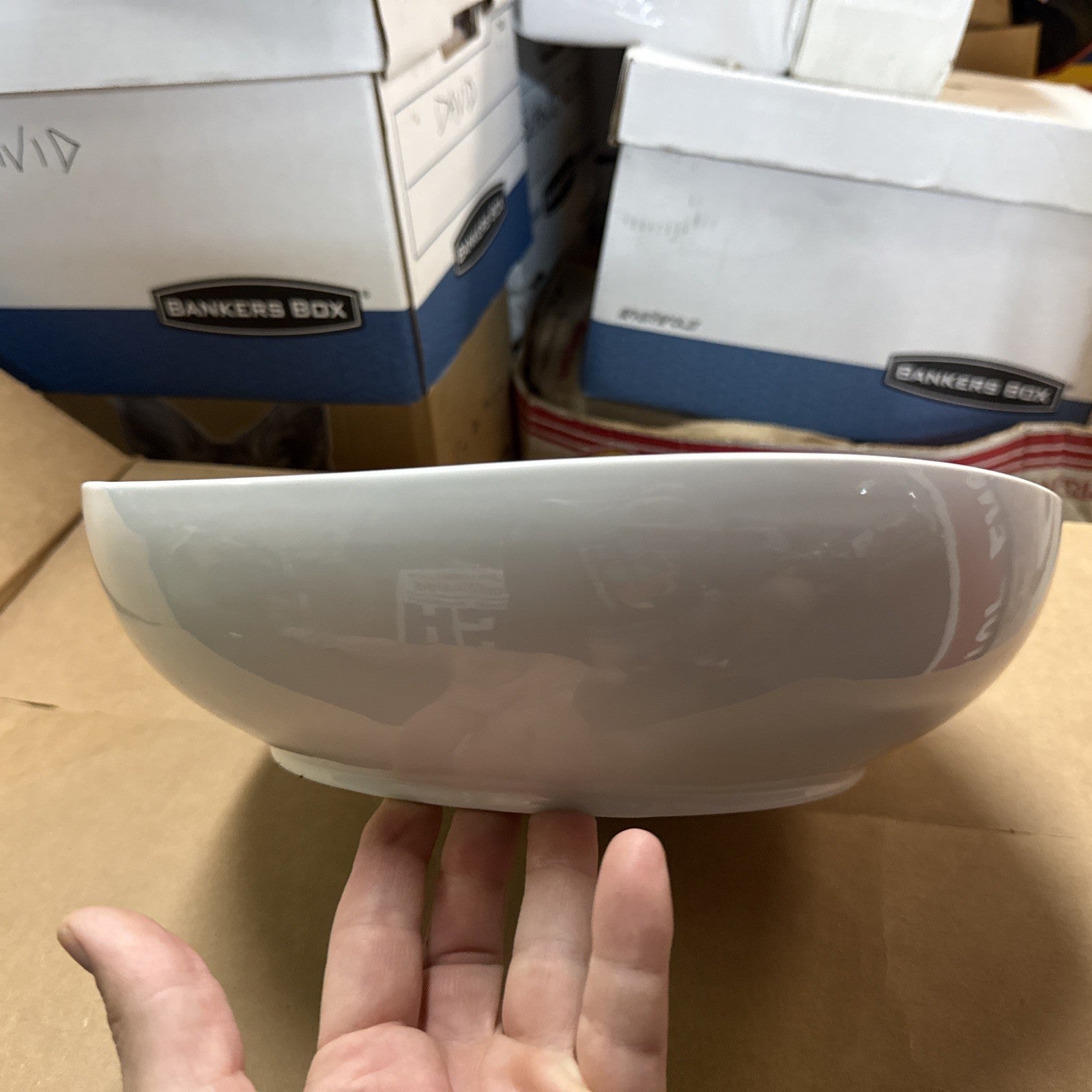 Large 13” West Elm  Organic Pasta Bread Fruit Bowl White5