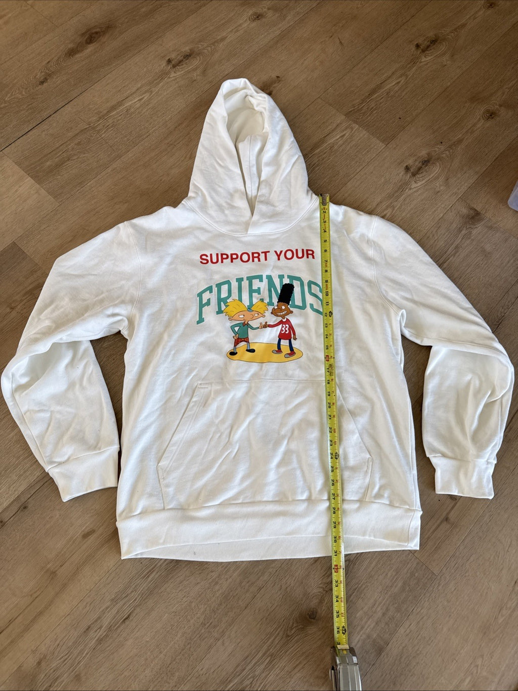 Kids Of Immigrants x Hey Arnold! Support Your Friends Hoodie - Ivory White3