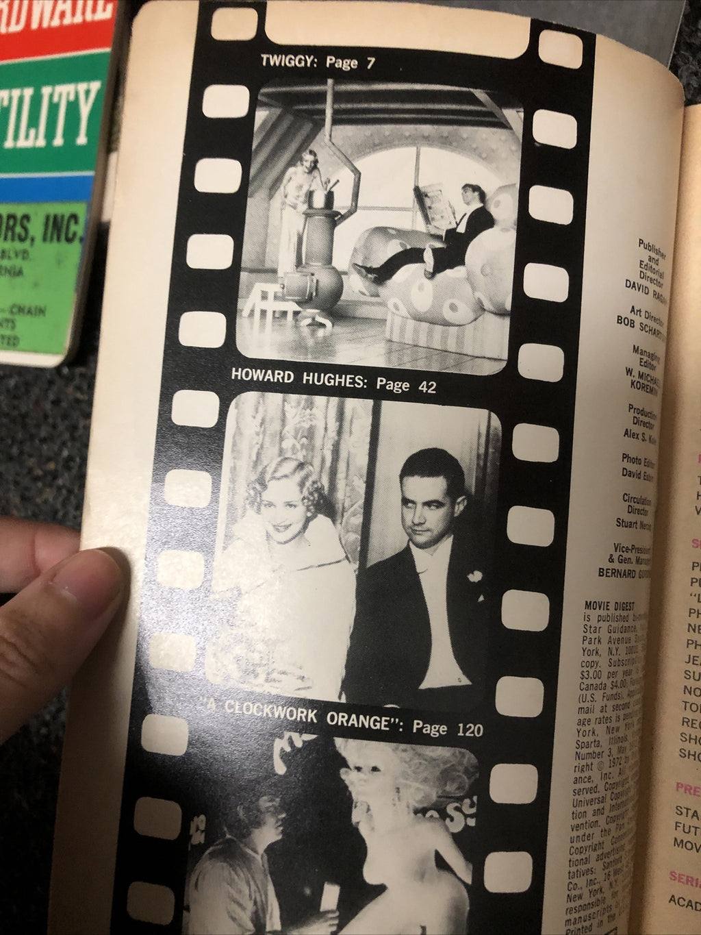 Movie Digest #3  May 1972 -  Twiggy Howard Hughes Magazine3