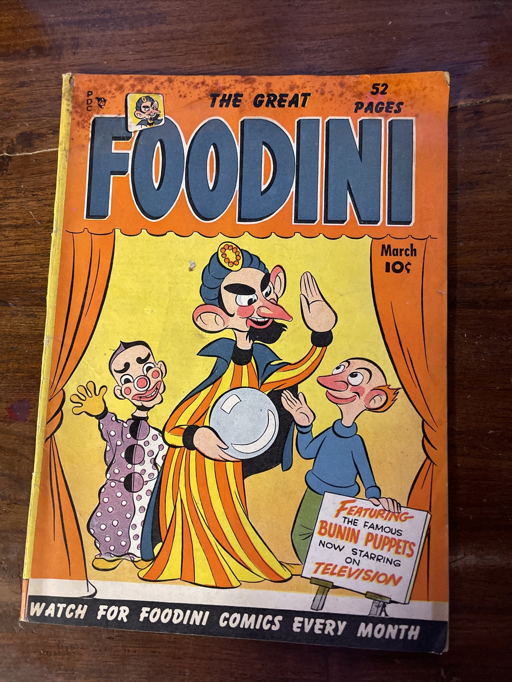 The Great Foodini #1 1950 Continental Publications Golden Age Comic Nice0