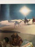 1993 Artist BARRY KITE Signed Art Print “Two Wise Men” Pop Art, Satire, 14”x11”0