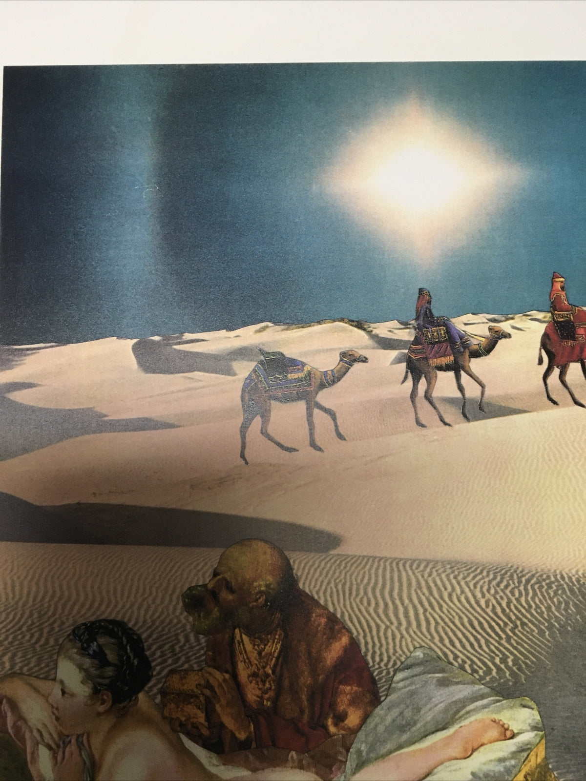 1993 Artist BARRY KITE Signed Art Print “Two Wise Men” Pop Art, Satire, 14”x11”0