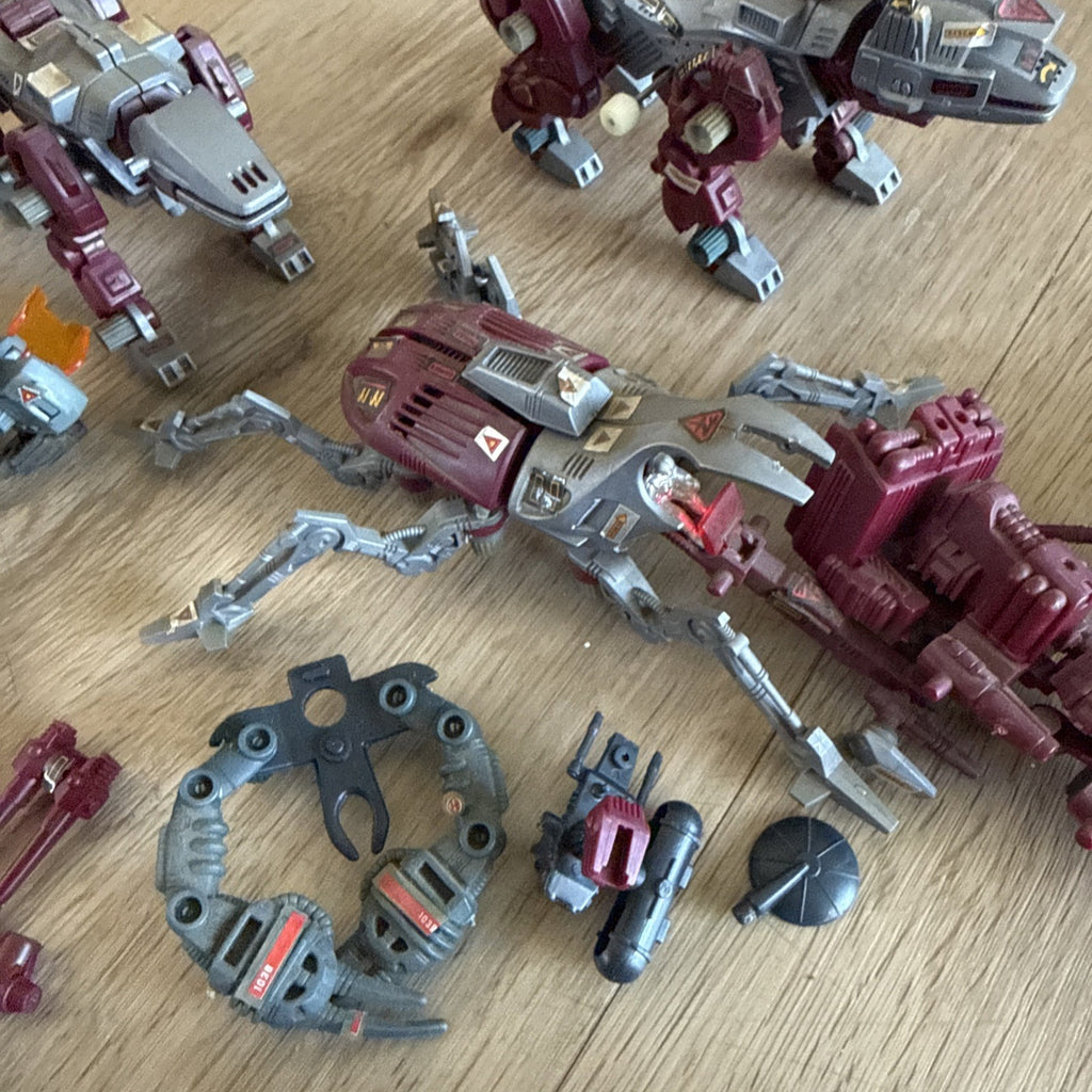 Vintage Tomy Robo Strux Zoids Lot - Gordox Krark Mammoth & Spares 1980s1