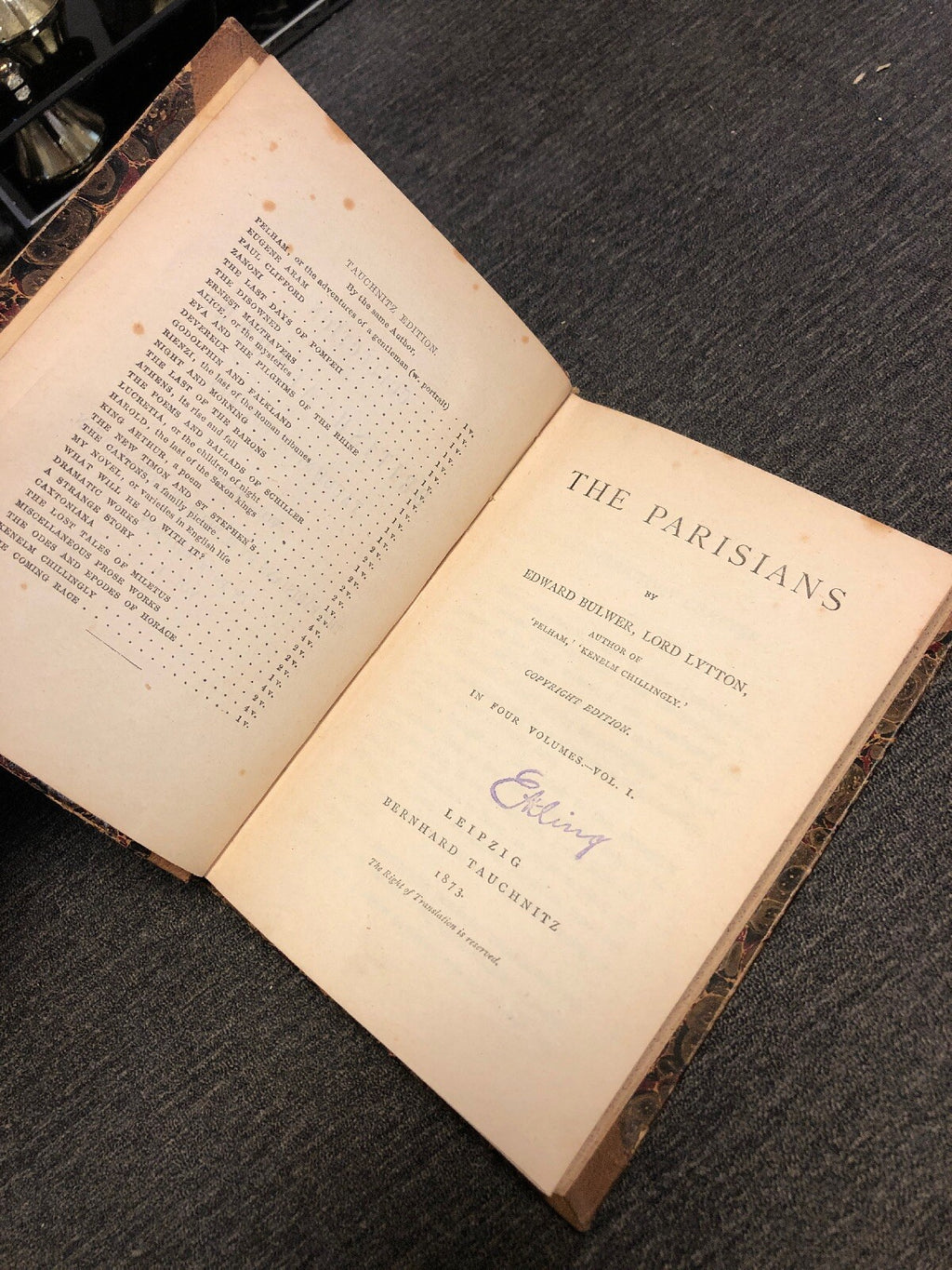 TAUCHNITZ EDITION Collection of British Authors  VINTAGE 1897-The Seven seas 8