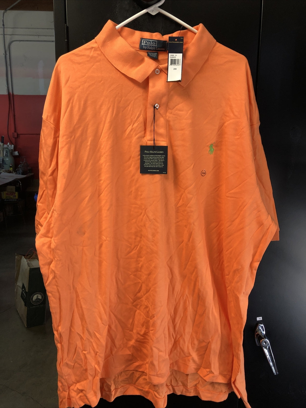 Ralph Lauren Polo Collared Light Orange Shirt Size 2XL NOS0