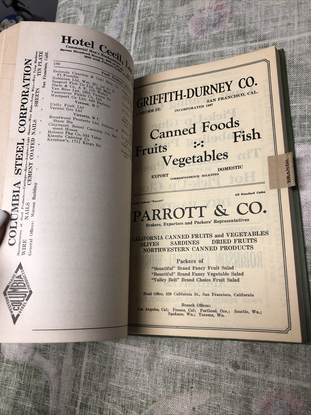 Rare Vintage Food Products Directory 1929-1930 Book3