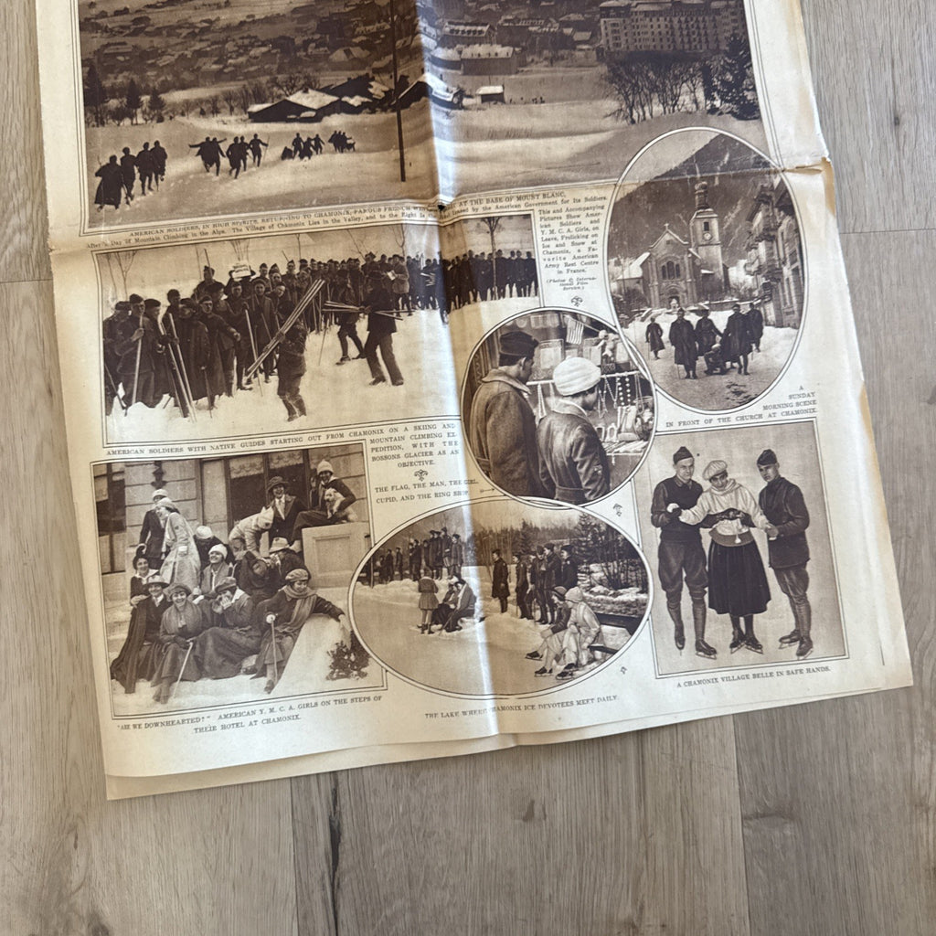 1919 antique NEW YORK TIMES rotogravure PARADE WWI SHIPS ADS FASHION2