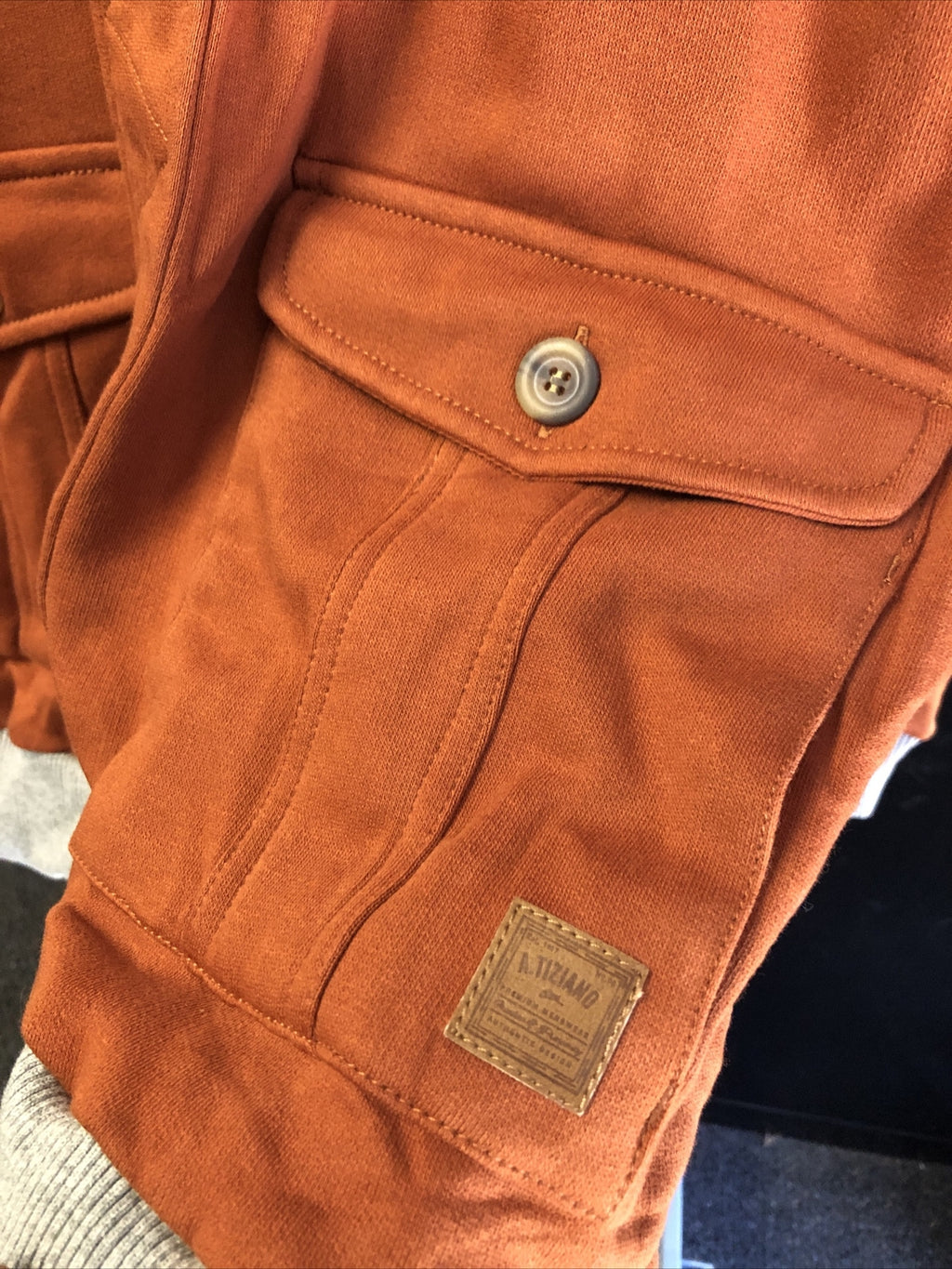 A. Tiziano Full Zip/ Button Up Copper Jacket Size 6XL NOS2