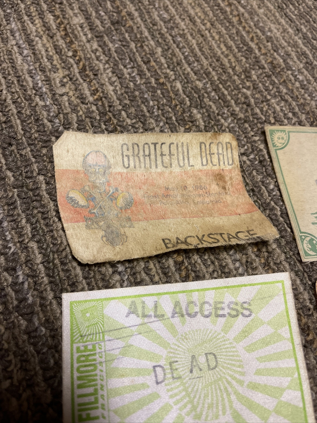 Jerry Garcia Backstage Passes Lot of 10 Tour 1980s Grateful Dead Bill Graham4