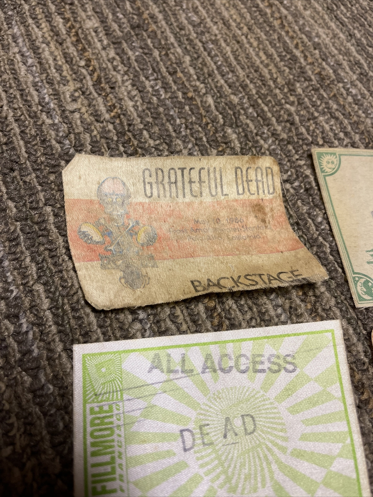 Jerry Garcia Backstage Passes Lot of 10 Tour 1980s Grateful Dead Bill Graham4
