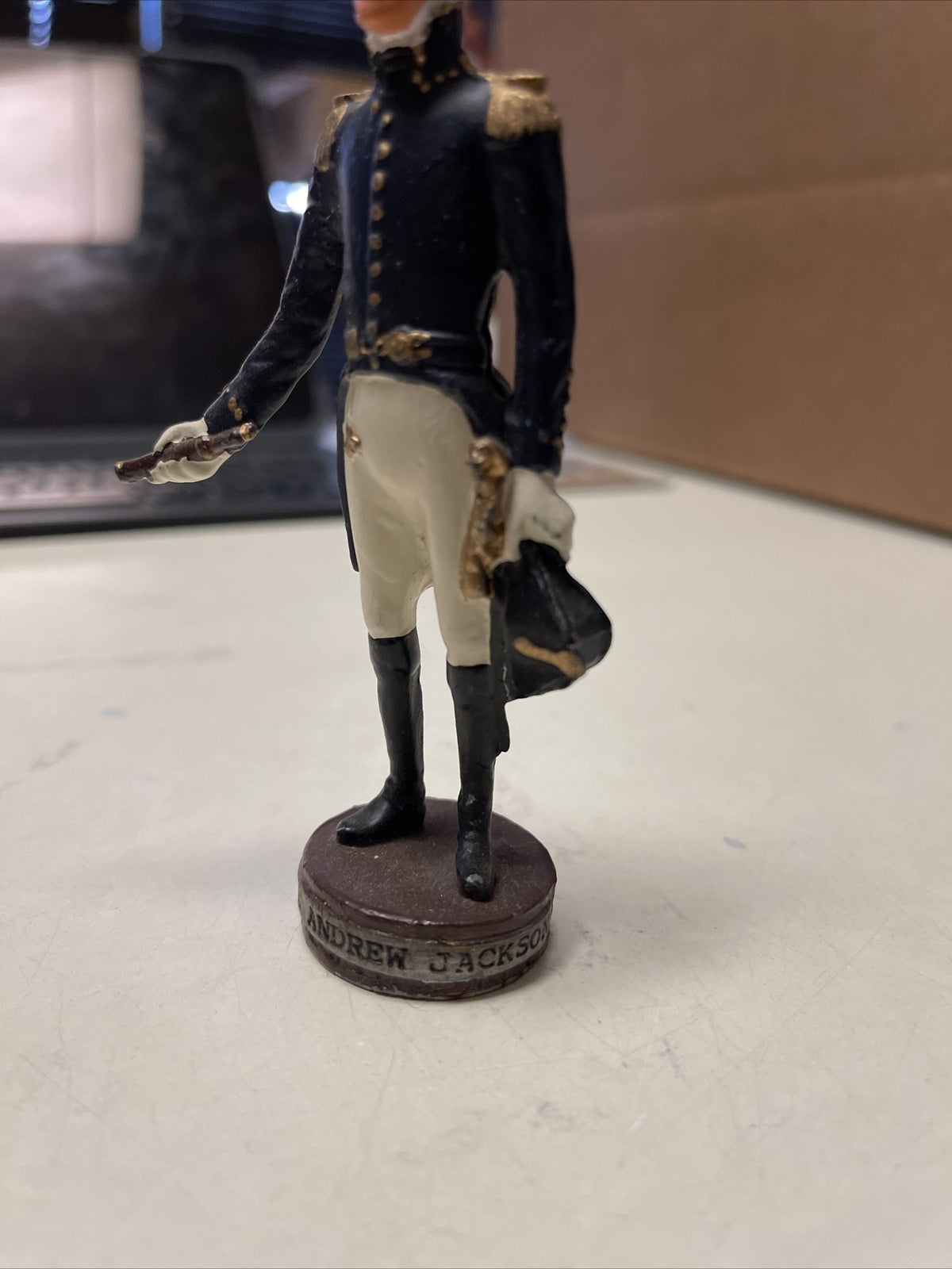 GENERAL Andrew Jackson US HERO WAR 1812 Painted Metal Figure 4.5” Medal5