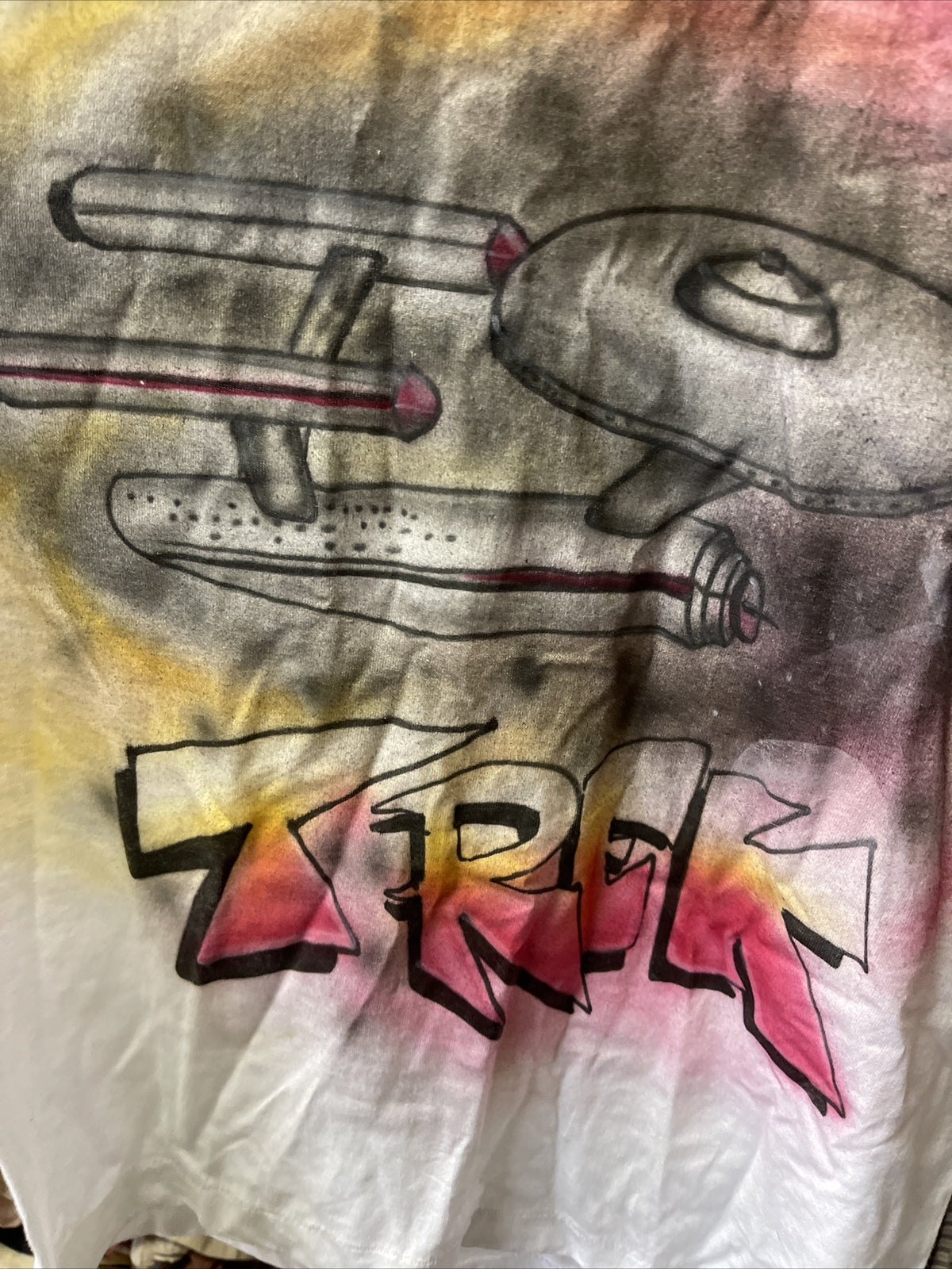 Vintage 90s Star Trek Short sleeve Airbrushed M Tshirt “Damn It Jim”1