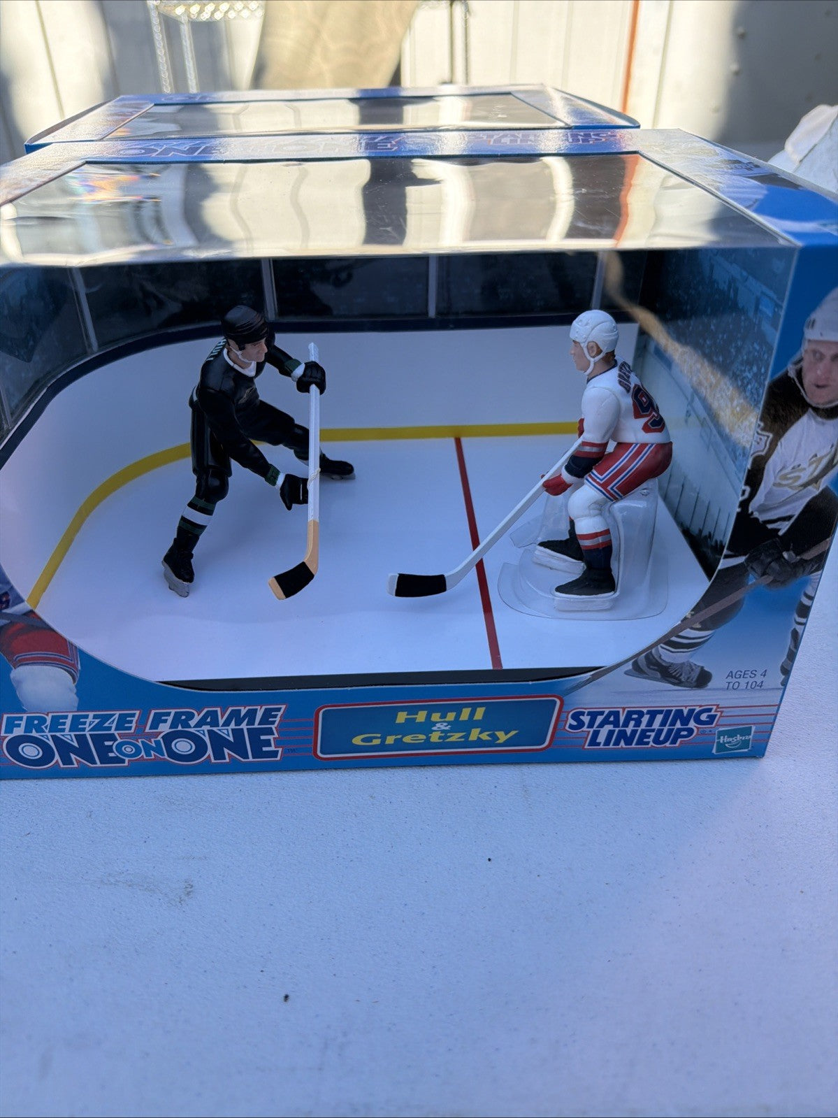 1990s WAYNE GRETZKY Brett Hull SLU FREEZE FRAME ONE ON ONE N Y RANGERS Stars0